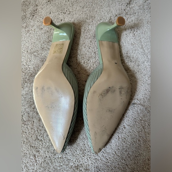 Cuccoo Green Kitten Heal Sandals Pointed Toe Size 40 - Picture 7 of 8